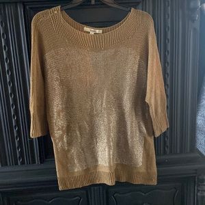 Gold/bronze metallic sweater